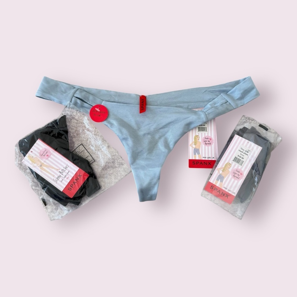 NWT Bundle of SPANX Sheer shaping power Thongs S/M